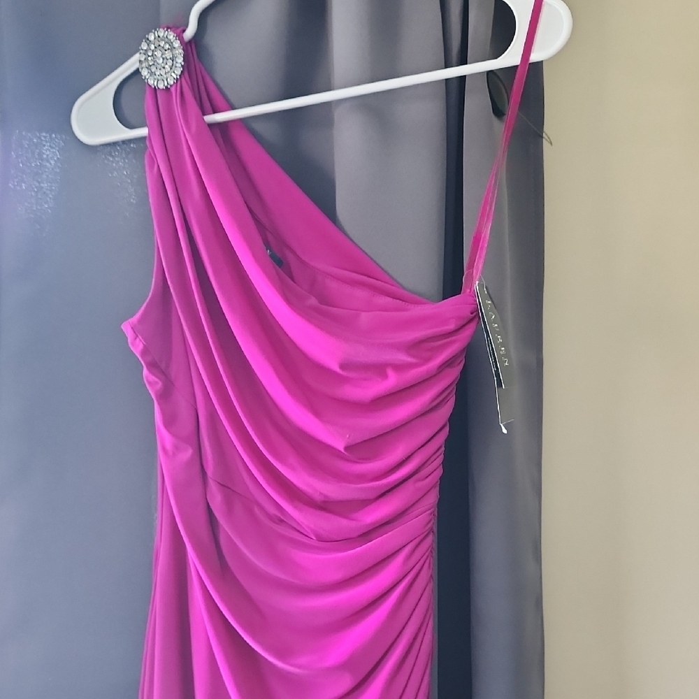 Ralph Lauren Pink One Shoulder Dress